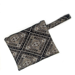 Pouch Geometric Sparkle medium 27.5x22cm - ύφασμα, καλλυντικών, ταξιδίου, μικρές, φθηνές