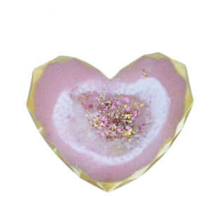 Βάση κοσμημάτων καρδιά από υγρό γυαλί - καρδιά, ρητίνη, κοσμηματοθήκη, γιορτή της μητέρας, πιατάκια & δίσκοι
