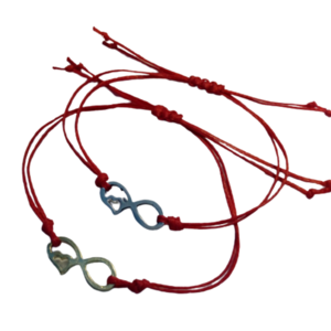 Βραχιολι με το άπειρο κ καρδούλα - μέταλλο, κοσμήματα, ζευγάρια, αγ. βαλεντίνου - 2