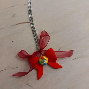 Κολιέ Sailor moon φιόγκοι - 3εκ - charms, ορείχαλκος, πηλός, μακριά - 2