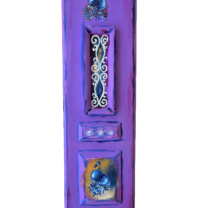 Ζωγραφική σε ξύλο σε σχήμα παραδοσιακής πόρτας 40χ12 cm - πίνακες & κάδρα, πίνακες ζωγραφικής