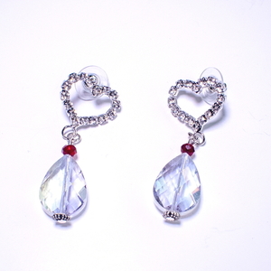 καρφωτά σκουλαρίκια καρδιά (5εκ μάκρος) - μέταλλο, κοσμήματα