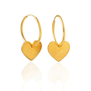 Σκουλαρίκια Καρδιές Κρίκοι Ασήμι 925 - ασήμι, χρυσό, minimal, κοσμήματα, δώρα για γυναίκες