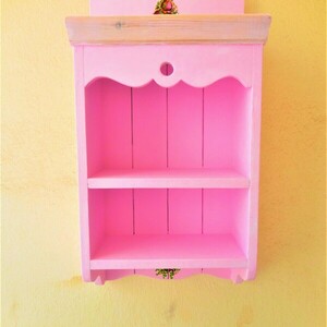 Ντουλάπι τοίχου ροζ 52χ27χ13 cm-2 - ξύλο, οργάνωση & αποθήκευση - 2