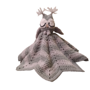 Lovey Owl blanket - 60 cm διάμετρος - δώρα γενεθλίων, 0-3 μηνών, δώρο γέννησης, κουβέρτες