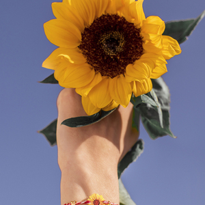 Μαρτάκι με ηλίανθο, Yellow Sunflower March - λουλούδι, plexi glass, μαρτάκια, αυξομειούμενα - 3