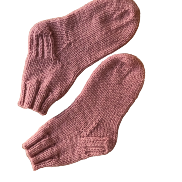 Kάλτσες πλεκτές για το σπίτι χειροποίητες - μαλλί, ακρυλικό