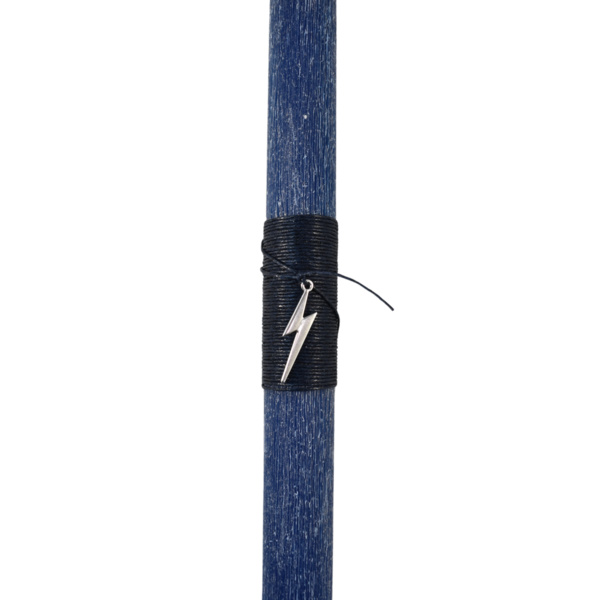 Αντρική πασχαλινή λαμπάδα με μεταλλικό κεραυνό μπλε 30 εκατοστά - αγόρι, λαμπάδες, για ενήλικες, για εφήβους - 3