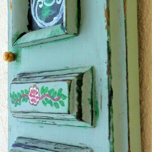 Ζωγραφική σε ξύλο σε σχήμα παραδοσιακής πόρτας 40χ12 cm-Αντίγραφο - πίνακες & κάδρα, πίνακες ζωγραφικής - 2