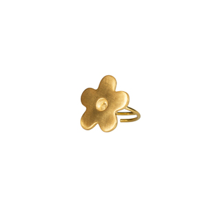 "Daisy" Ασημένιο δαχτυλίδι σε σχήμα μαργαρίτας, επίχρυσο - επιχρυσωμένα, ασήμι 925, λουλούδι, boho, αυξομειούμενα