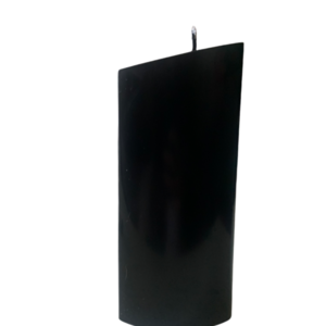 Κερί αφηρημένου σχήματος με άρωμα καρύδας (16εκ) - κεριά & κηροπήγια, μαύρο, διακόσμηση βεράντας