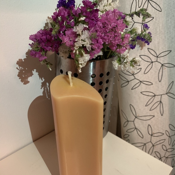 Κερί αφηρημένου σχήματος με άρωμα καρύδας (16εκ) - διακόσμηση βεράντας, κεριά & κηροπήγια - 3