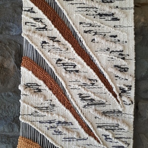 Υφαντό τοίχου.(34×75 cm). Wall hanging 6 - μακραμέ, υφαντά, κρεμαστά - 3