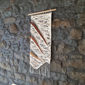 Υφαντό τοίχου.(34×75 cm). Wall hanging 6 - μακραμέ, υφαντά, κρεμαστά - 2
