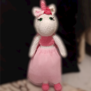 Πλεκτό κουκλάκι μονόκερoς (60 cm) amigurumi - Mrs. Fufu The Unicorn - λούτρινα, μονόκερος, δώρα γενεθλίων, amigurumi - 2