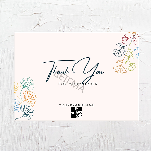 Thank You card για εκτύπωση - Απλή, Eng - κάρτες - 3