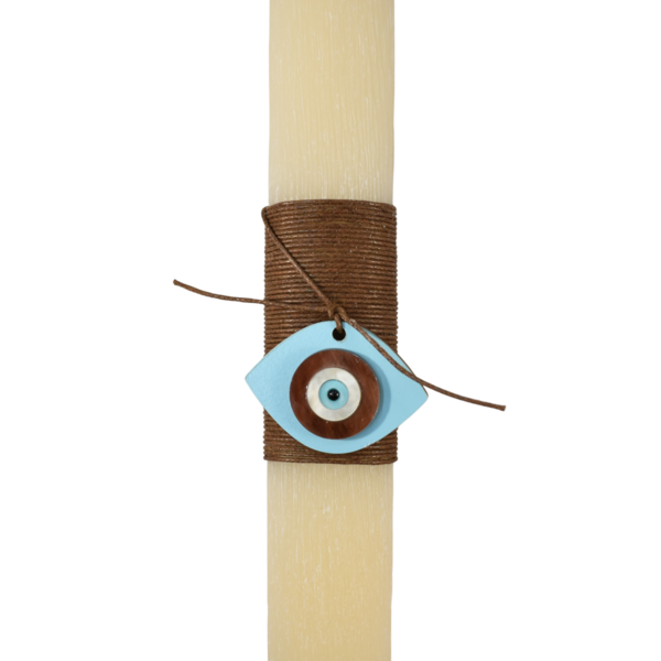 Γυναικεία πασχαλινή λαμπάδα με μάτι μπεζ 26cm - κορίτσι, λαμπάδες, μάτι, για ενήλικες, για εφήβους