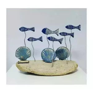 Μπλε βυθός - ψάρι, πηλός, θαλασσόξυλο, διακοσμητικά
