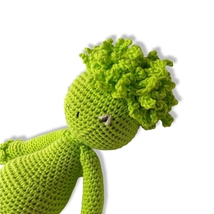 Πλεκτή κούκλα τερατάκι "Κος Μπρόκολης" amigurumi 25 εκ. Πράσινο - ύφασμα, λούτρινα, κούκλες - 3