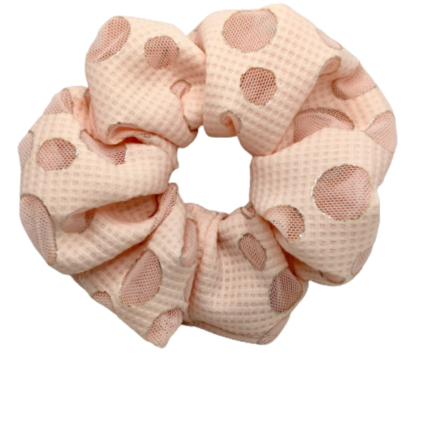 Υφασμάτινο λαστιχάκι- scrunchie pink - ύφασμα, κορίτσι, για τα μαλλιά, λαστιχάκια μαλλιών