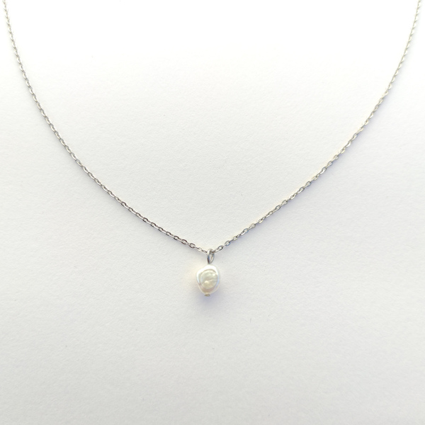 Pearls | Minimal κολιέ με πέρλα - charms, μαργαριτάρι, κοντά, ατσάλι, πέρλες