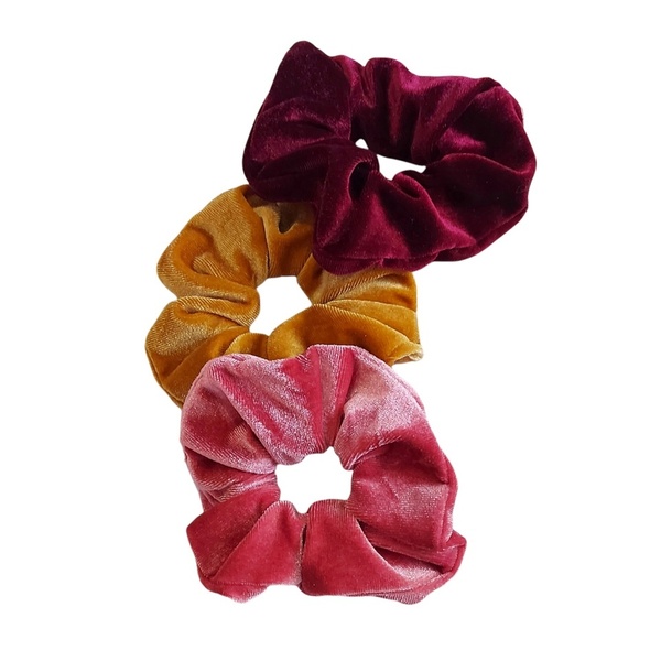 Scrunchies βελούδο σε διάφορα χρώματα - ύφασμα, για τα μαλλιά, λαστιχάκια μαλλιών, velvet scrunchies
