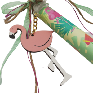 Λαμπάδα μπρελόκ φλαμίνγκο - κορίτσι, λαμπάδες, flamingos, για παιδιά, για εφήβους