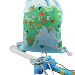 Λαμπάδα αυτοκινητάκι με ασορτί τσάντα - αγόρι, λαμπάδες, αυτοκινητάκια, για παιδιά, για μωρά - 2