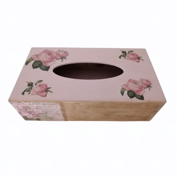Κουτί για χαρτομάντηλα ντεκουπάζ ξύλινο 26x14x7,5 εκ. - ξύλο, οργάνωση & αποθήκευση - 2