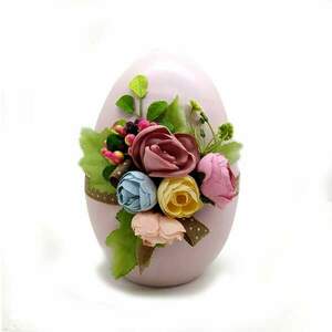 Αυγό πασχαλινό κεραμικό, υψους 25εκ. Ροζ - κορίτσι, διακοσμητικά, πασχαλινά αυγά διακοσμητικά, πασχαλινά δώρα