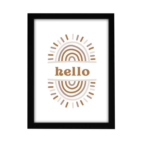 Καδράκι με εκτύπωση "Hello" Α3 - πίνακες & κάδρα, κορίτσι, αγόρι, βάπτισης, παιδικά κάδρα