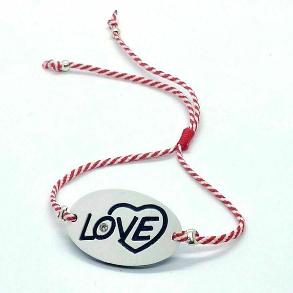 Μαρτάκια LOVE - καρδιά, plexi glass, πέρλες, μαρτάκια, χεριού