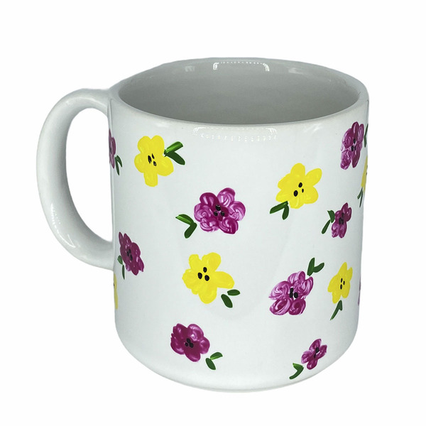Πορσελάνινη Κούπα Flowers - λουλούδια, κεραμικό, πορσελάνη, άνοιξη, κούπες & φλυτζάνια - 3