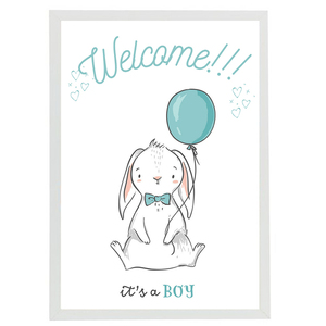 Welcome It's a boy / It's a girl ! Κορνίζα Καλωσορίσματος 15x20cm - πίνακες & κάδρα, κορίτσι, δώρο, δωμάτιο παιδιών, παιδικά κάδρα