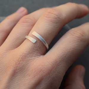 “Hug me” chunky δαχτυλίδι ασήμι 925 - ασήμι 925, γεωμετρικά σχέδια, βεράκια, αυξομειούμενα, φθηνά - 4