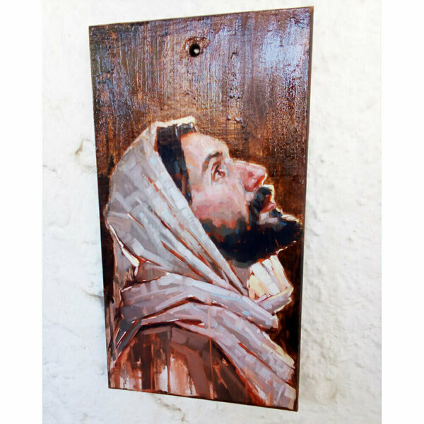 Ιησούς Χριστός Εικόνα Σε Μασίφ Ξύλο 20x35cm - πίνακες & κάδρα, πίνακες ζωγραφικής, εικόνες αγίων - 5