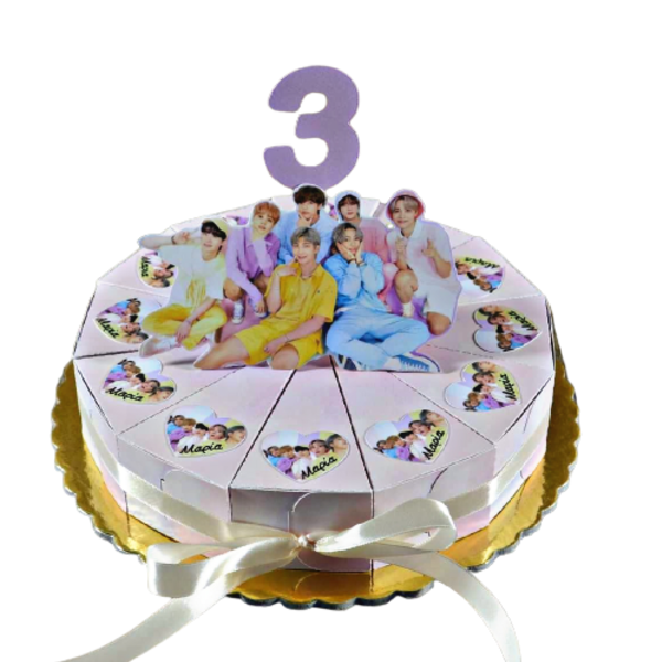 Χάρτινη τούρτα για πάρτυ γενεθλίων με φιγούρες - μονόκερος, πάρτυ γενεθλίων, διακοσμητικά, είδη για πάρτυ, προσωποποιημένα - 4