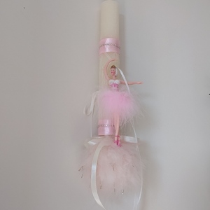 Αρωματική στρογγυλή λαμπάδα (25cm) ροζ μπαλαρίνα "Pink Ballet Dancer" - λαμπάδες, μπαλαρίνες, για παιδιά, για ενήλικες, για εφήβους