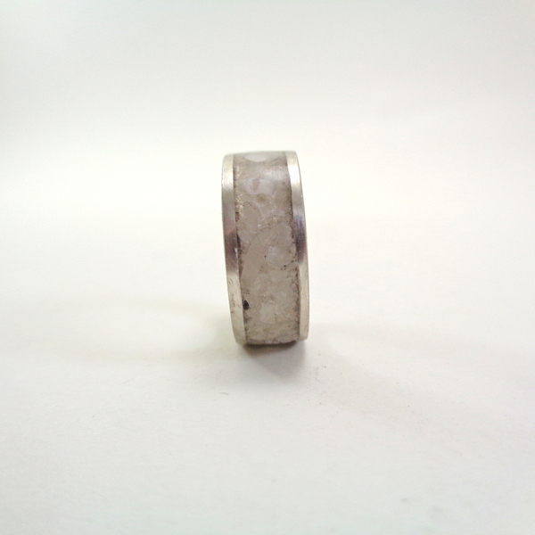 Ασημένιο Δαχτυλιδι με Inlay Φεγγαρόπετρας - ημιπολύτιμες πέτρες, σταθερά, μεγάλα - 4