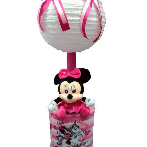 Χειροποίητο Φωτιστικό/Αερόστατο Minnie - κορίτσι, παιδικά φωτιστικά, φωτιστικά οροφής
