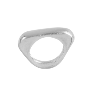 Ασημένιο χειροποίητο δαχτυλίδι σε ελεύθερο τετραγωνισμένο σχήμα, μοντέρνο, πρωτότυπο. - μοντέρνο, ασήμι 925, επάργυρα, γεωμετρικά σχέδια, boho