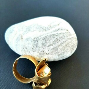 Δαχτυλίδι από μπρούτζο με 3d σχέδιο "αμπαλάζ" - μπρούντζος, μεγάλα, αυξομειούμενα - 5