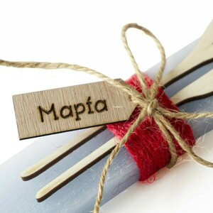 Αρωματική λαμπάδα "λουλούδια" με όνομα- γαλάζια - 30 εκ. - λουλούδια, λαμπάδες, για εφήβους, προσωποποιημένα - 3