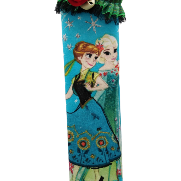 Πασχαλινή λαμπάδα διακοσμημένη με ύφασμα που απεικονίζει γνωστές φιγουρες - λαμπάδες, για παιδιά, ήρωες κινουμένων σχεδίων - 4