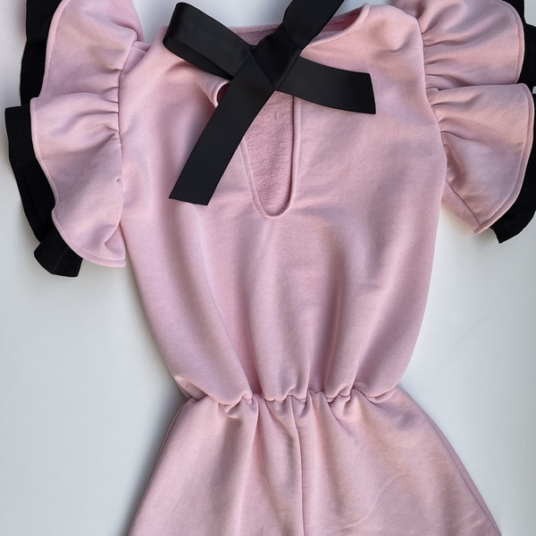 Βαμβακερή, χειροποίητη ολόσωμη φόρμα εκρού - κορίτσι, βρεφικά φορμάκια, παιδικά ρούχα, βρεφικά ρούχα - 4