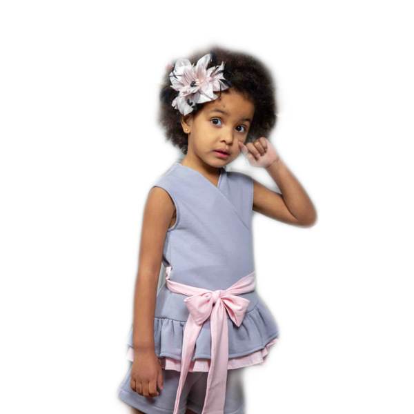 Βαμβακερό, χειροποίητο σετ κρουαζέ ροζ - κορίτσι, βρεφικά φορμάκια, παιδικά ρούχα, βρεφικά ρούχα - 5