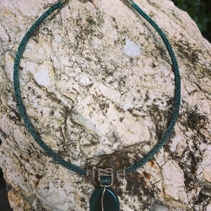 Κολιέ “Viking chain” πράσινο από χαλκό και αλπακά - ημιπολύτιμες πέτρες, χαλκός, αλπακάς, κοντά, boho - 4