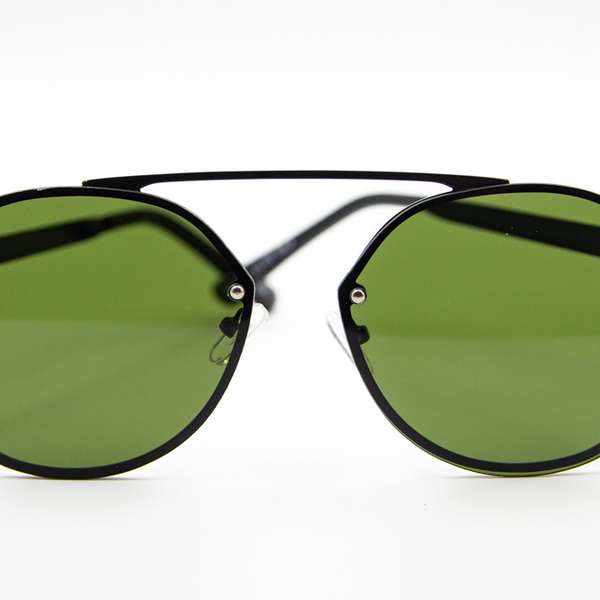 Γυαλιά ηλίου πράσινα μεταλλικά με 100% UV προστασία από τον ήλιο - αλυσίδες, γυαλιά ηλίου, κορδόνια γυαλιών, θήκες γυαλιών