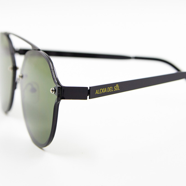 Γυαλιά ηλίου πράσινα μεταλλικά με 100% UV προστασία από τον ήλιο - αλυσίδες, γυαλιά ηλίου, κορδόνια γυαλιών, θήκες γυαλιών - 3