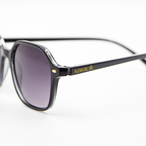 Γυαλιά ηλίου σε μαύρη απόχρωση με πλαστικό υλικό και 100% UV προστασία από τον ήλιο - γυαλιά ηλίου - 3